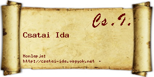 Csatai Ida névjegykártya