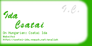 ida csatai business card